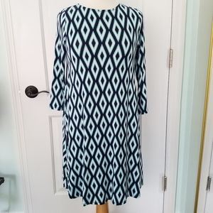 Hourglass Lilly Knit Dress Turquoise Blue Diamond